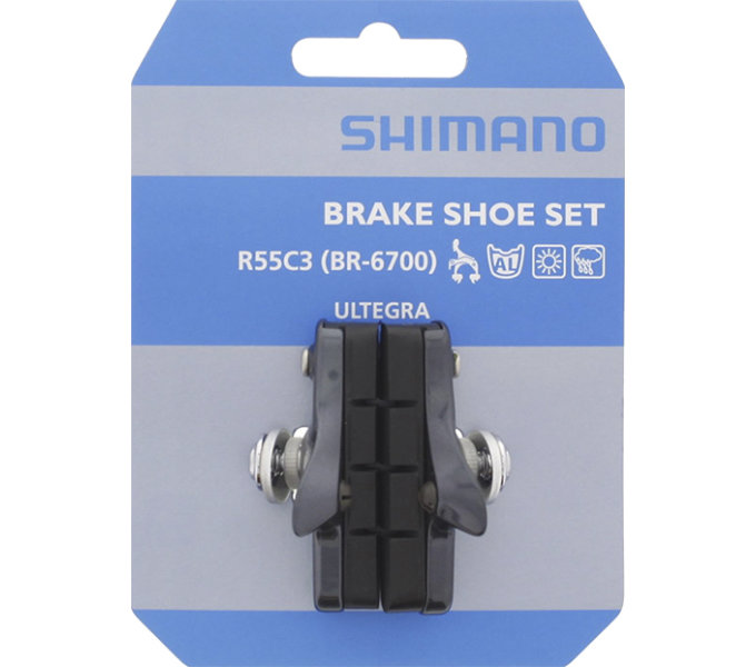 SHIMANO Bremsschuh R55C3 Cartridge für BR-6700-Silber-image